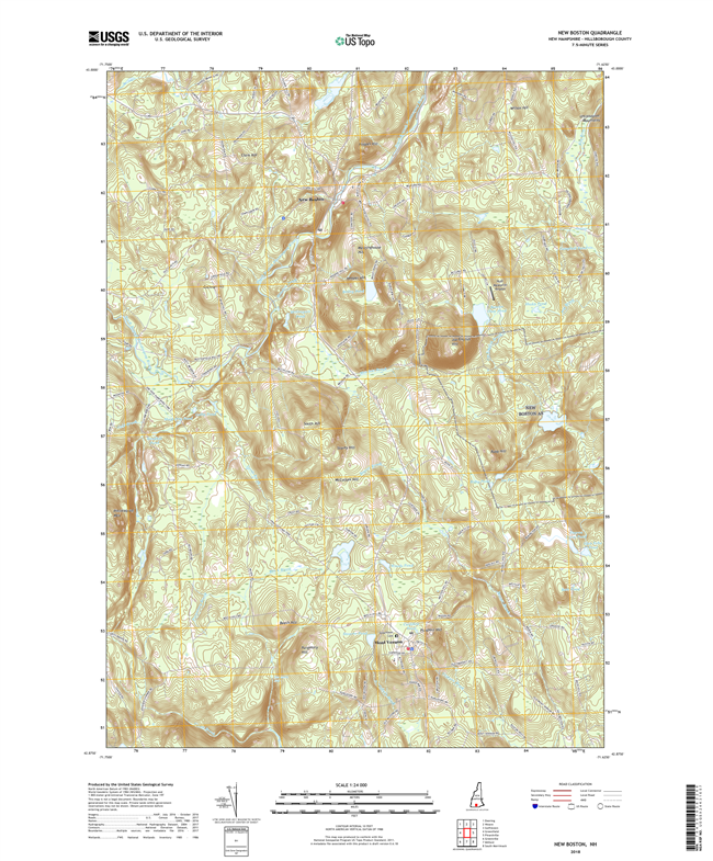 New Boston New Hampshire - 24k Topo Map