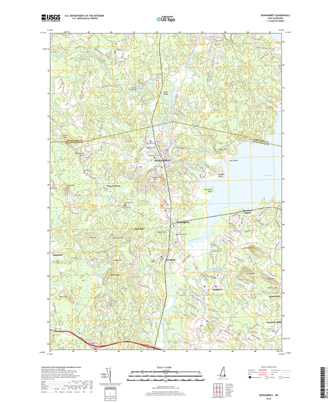 Newmarket New Hampshire - 24k Topo Map