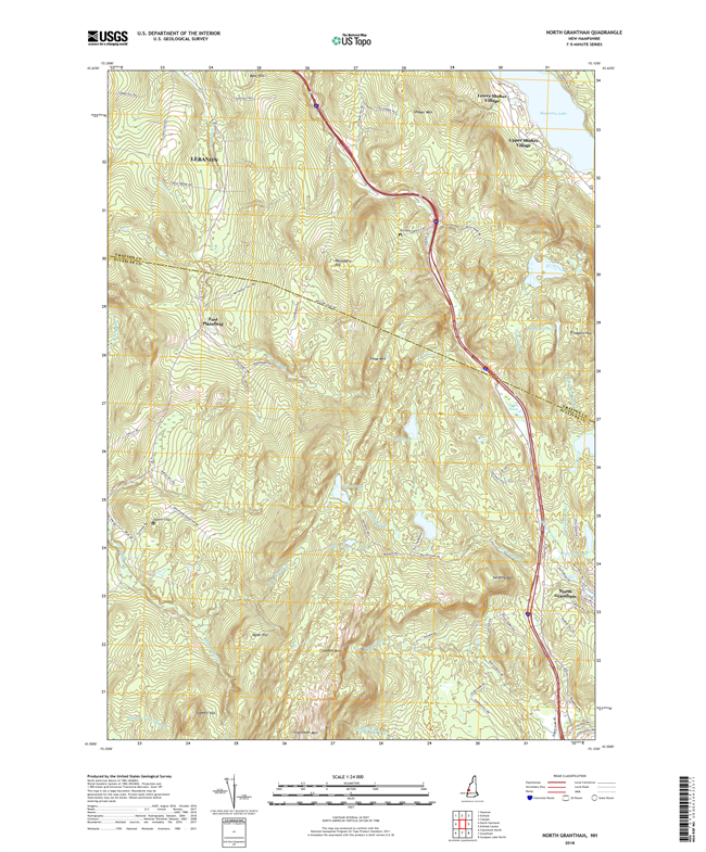 North Grantham New Hampshire - 24k Topo Map