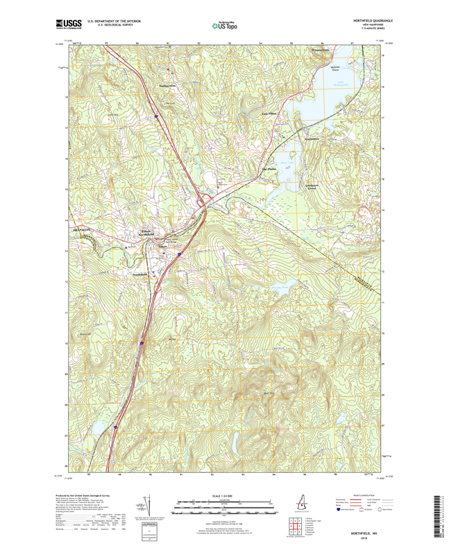 Northfield New Hampshire - 24k Topo Map