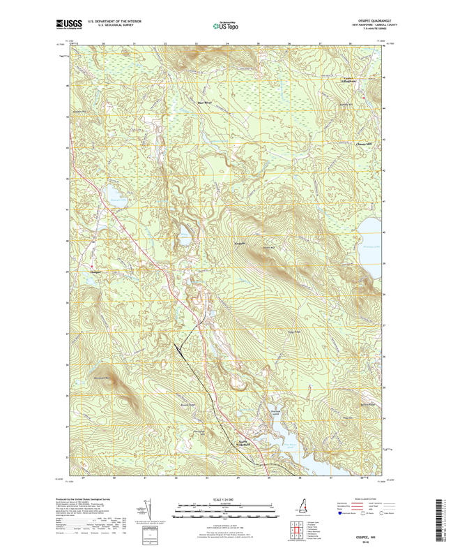 Ossipee New Hampshire - 24k Topo Map