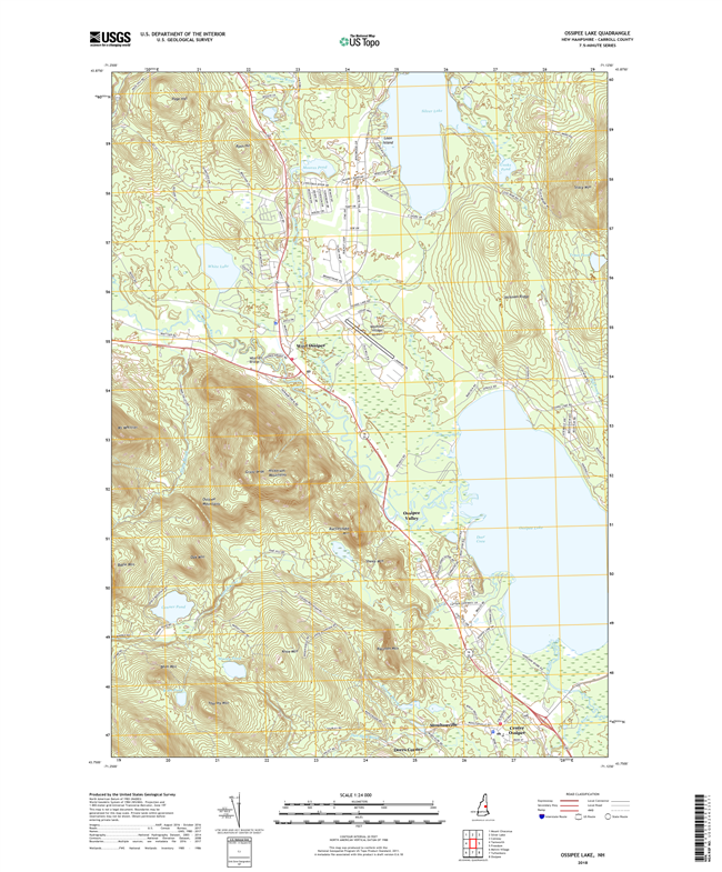 Ossipee Lake New Hampshire - 24k Topo Map
