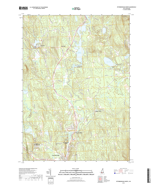 Peterborough North New Hampshire - 24k Topo Map