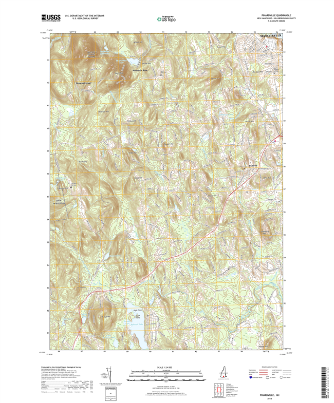 Pinardville New Hampshire - 24k Topo Map