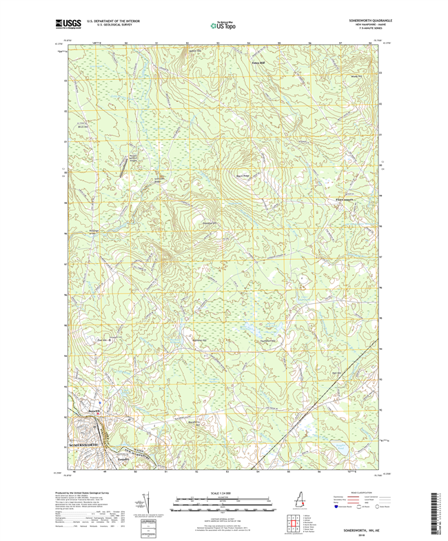 Somersworth New Hampshire - Maine - 24k Topo Map