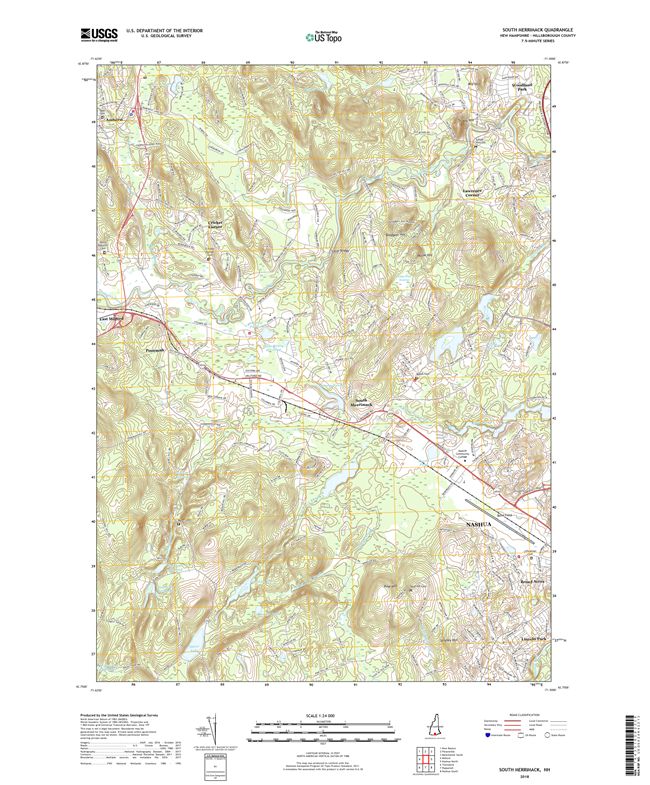 South Merrimack New Hampshire - 24k Topo Map