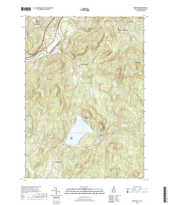 Spofford New Hampshire - Vermont - 24k Topo Map