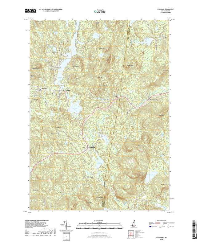 Stoddard New Hampshire - 24k Topo Map