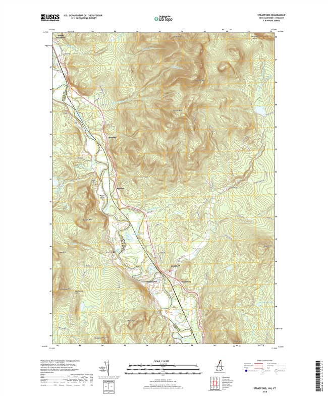 Stratford New Hampshire - Vermont - 24k Topo Map