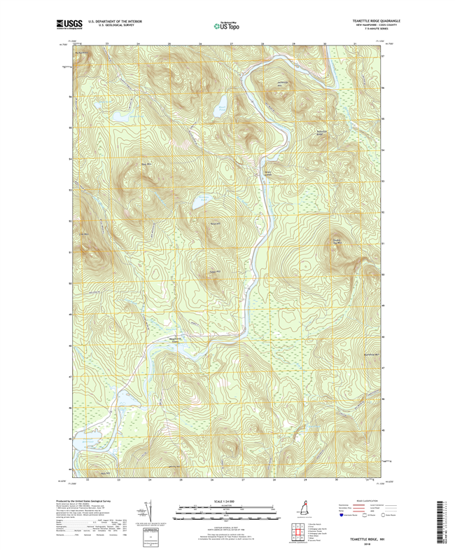 Teakettle Ridge New Hampshire - 24k Topo Map