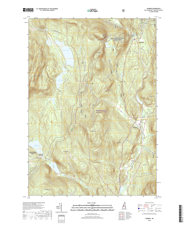 Warren New Hampshire - 24k Topo Map