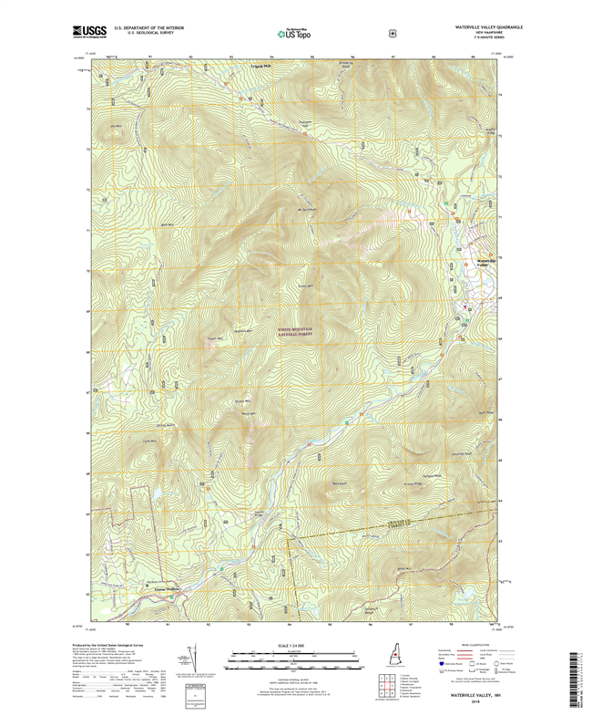 Waterville Valley New Hampshire - 24k Topo Map