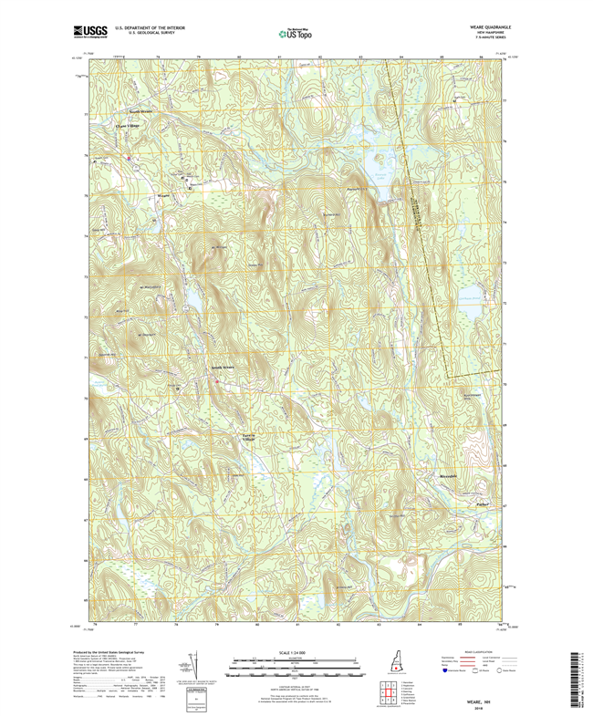 Weare New Hampshire - 24k Topo Map