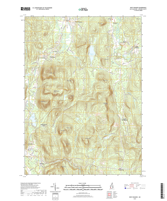 West Swanzey New Hampshire - 24k Topo Map