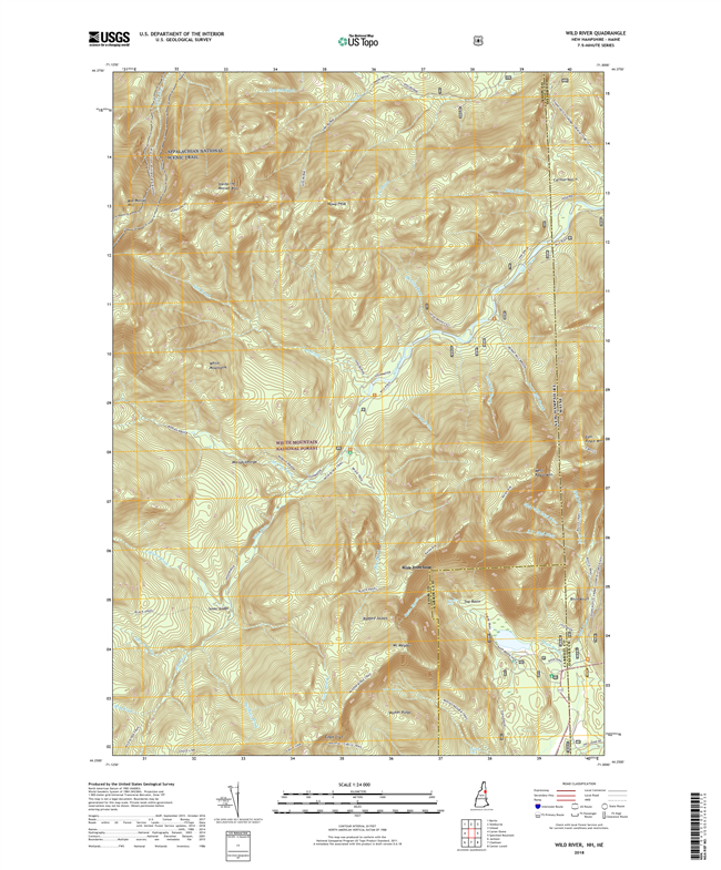 Wild River New Hampshire - Maine - 24k Topo Map