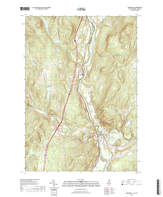 Woodsville New Hampshire - Vermont - 24k Topo Map