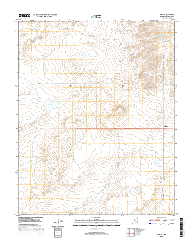 Abbott New Mexico - 24k Topo Map