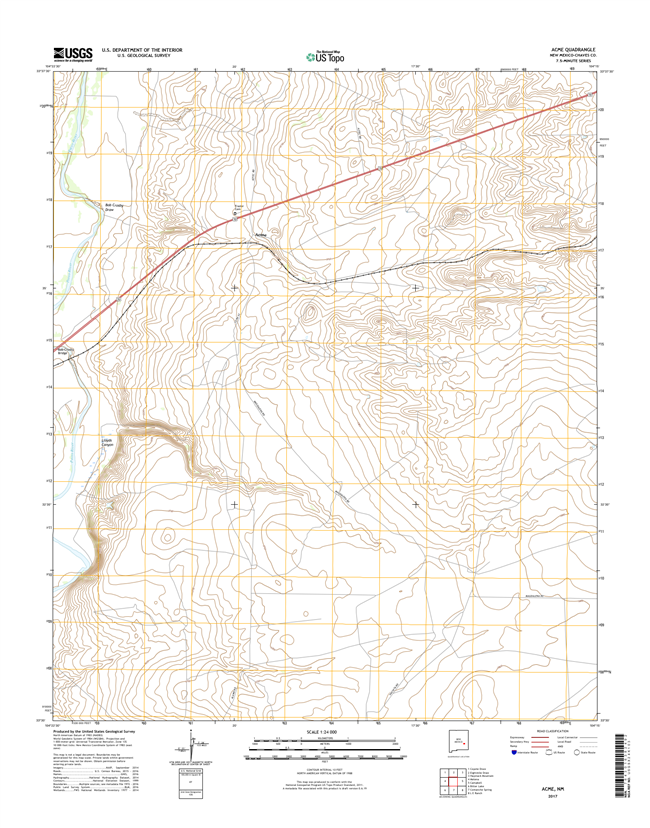 Acme New Mexico - 24k Topo Map