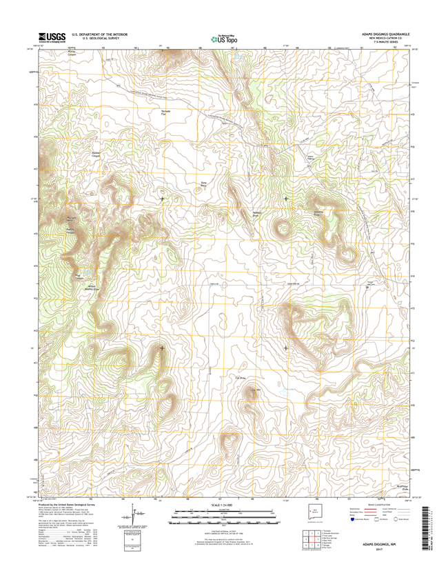 Adams Diggings New Mexico - 24k Topo Map