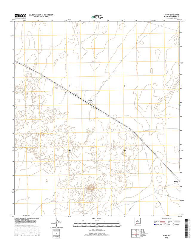 Afton New Mexico - 24k Topo Map