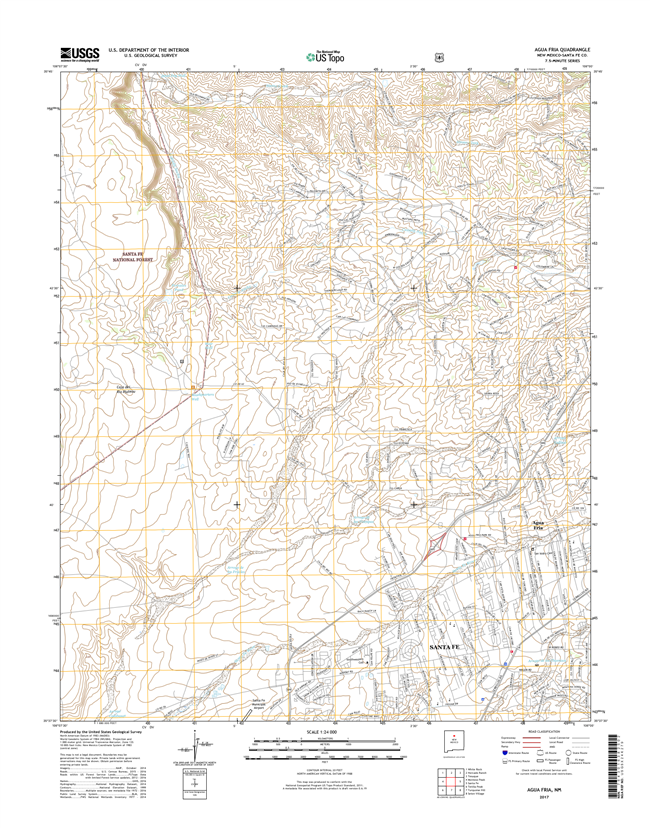 Agua Fria New Mexico - 24k Topo Map
