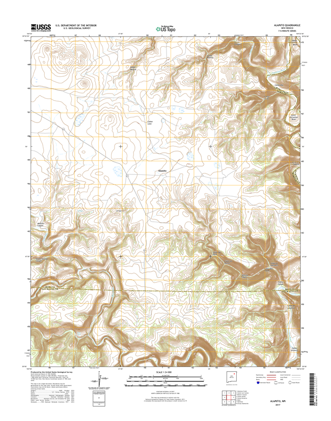 Alamito New Mexico - 24k Topo Map