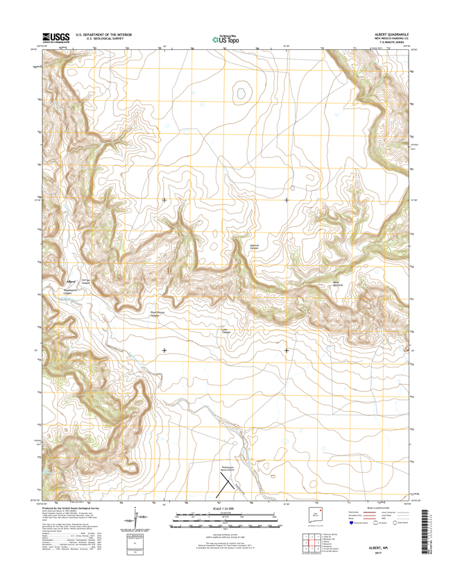 Albert New Mexico - 24k Topo Map