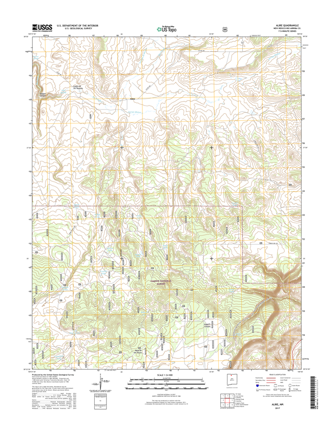 Alire New Mexico - 24k Topo Map