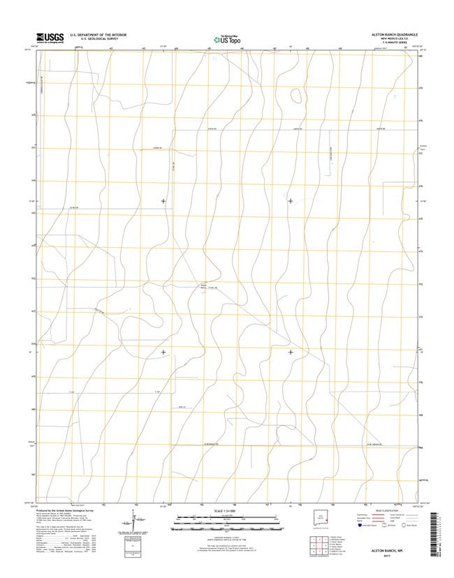 Alston Ranch New Mexico - 24k Topo Map