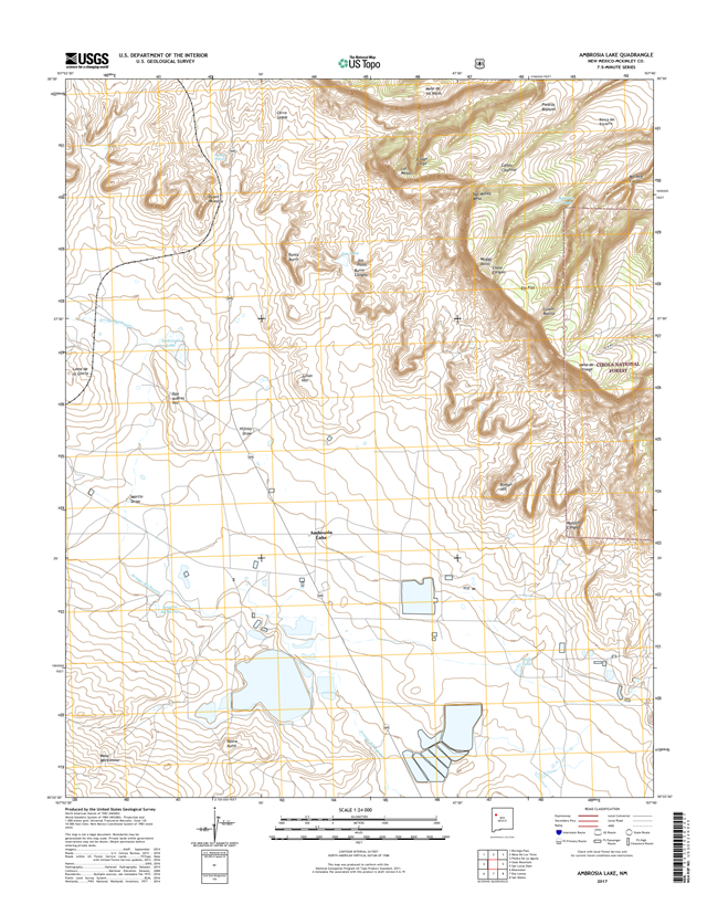 Ambrosia Lake New Mexico - 24k Topo Map