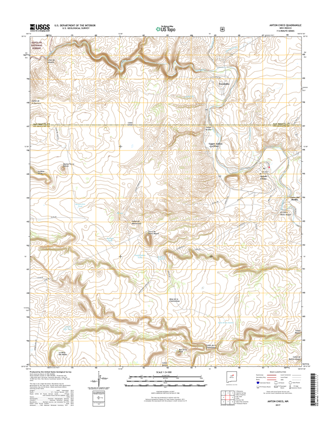 Anton Chico New Mexico - 24k Topo Map