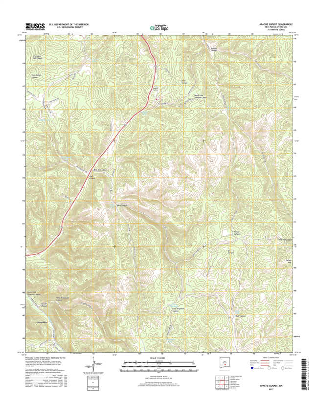 Apache Summit New Mexico - 24k Topo Map