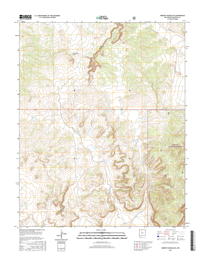 Arroyo Chijuillita New Mexico - 24k Topo Map