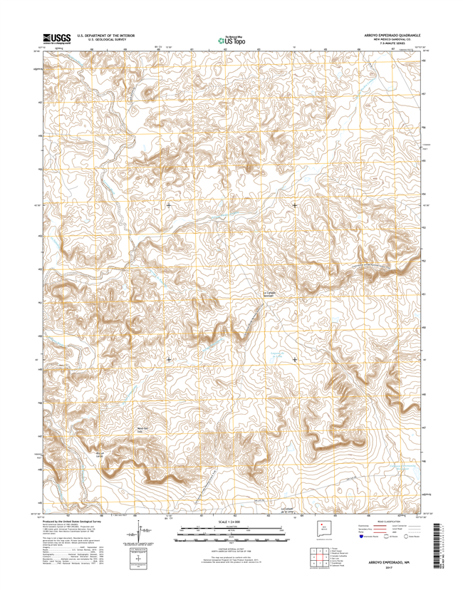 Arroyo Empedrado New Mexico - 24k Topo Map