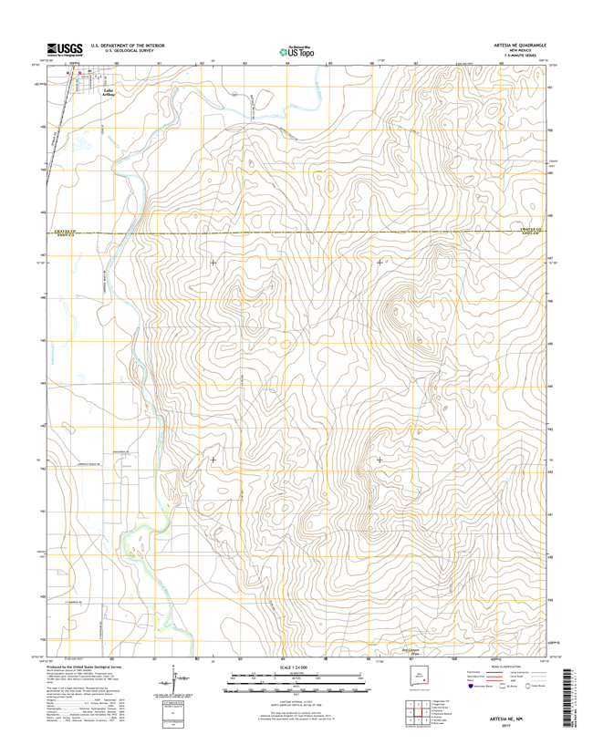 Artesia NE New Mexico - 24k Topo Map