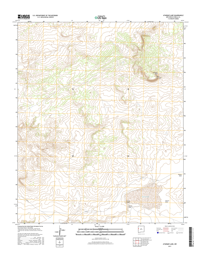 Atarque Lake New Mexico - 24k Topo Map