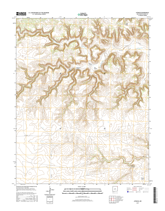 Atencio New Mexico - 24k Topo Map