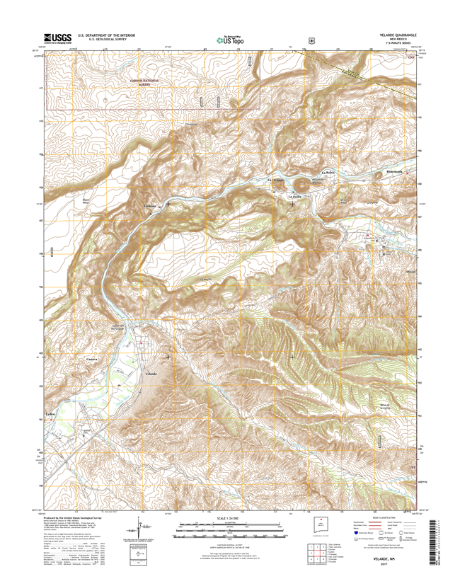 Velarde New Mexico - 24k Topo Map