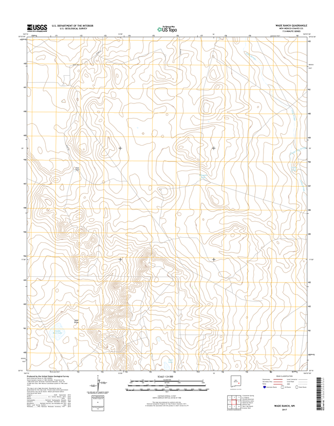 Wade Ranch New Mexico - 24k Topo Map