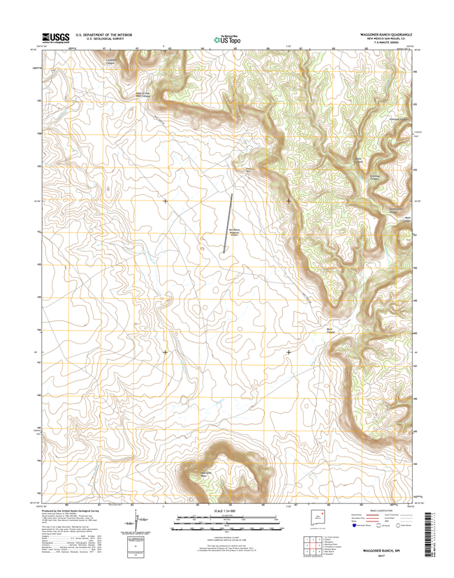Waggoner Ranch New Mexico - 24k Topo Map