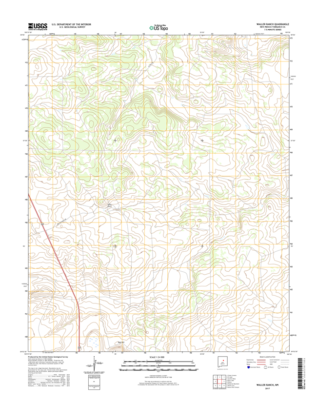 Waller Ranch New Mexico - 24k Topo Map