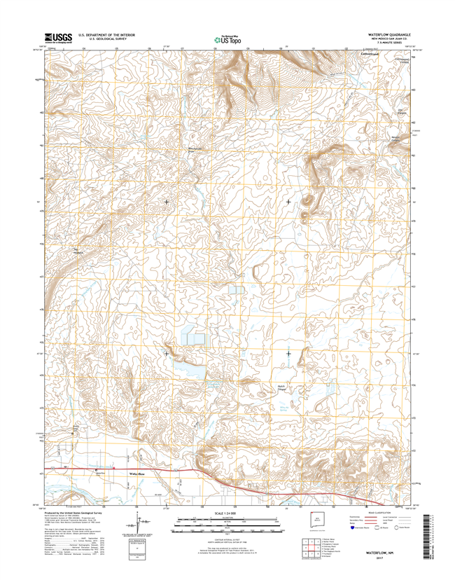 Waterflow New Mexico - 24k Topo Map