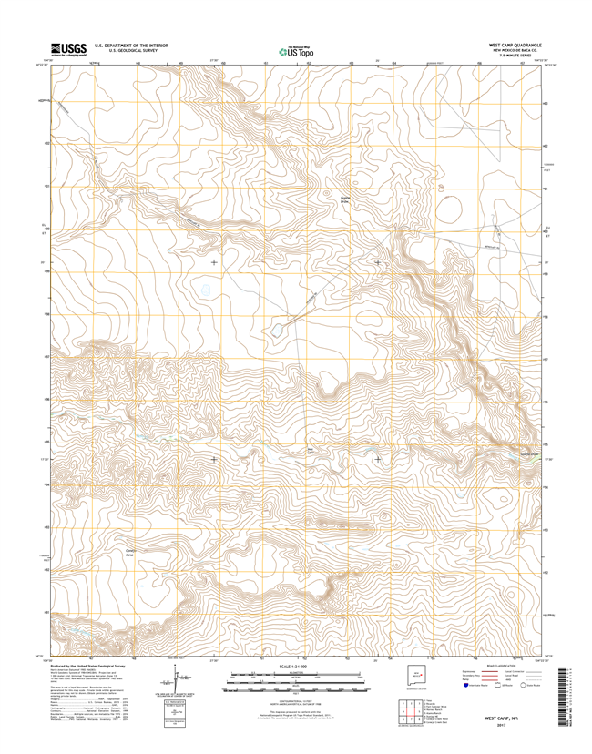 West Camp New Mexico - 24k Topo Map