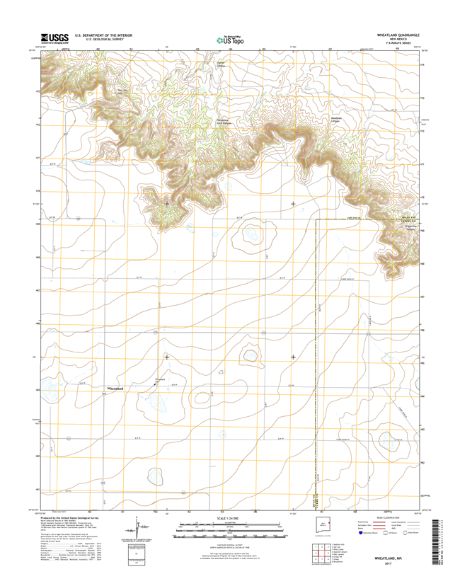 Wheatland New Mexico - 24k Topo Map