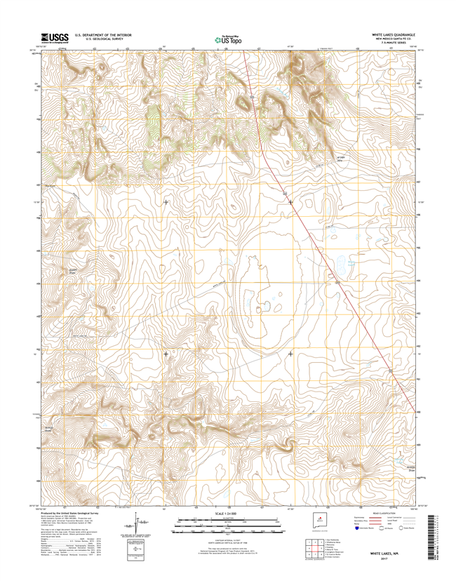 White Lakes New Mexico - 24k Topo Map