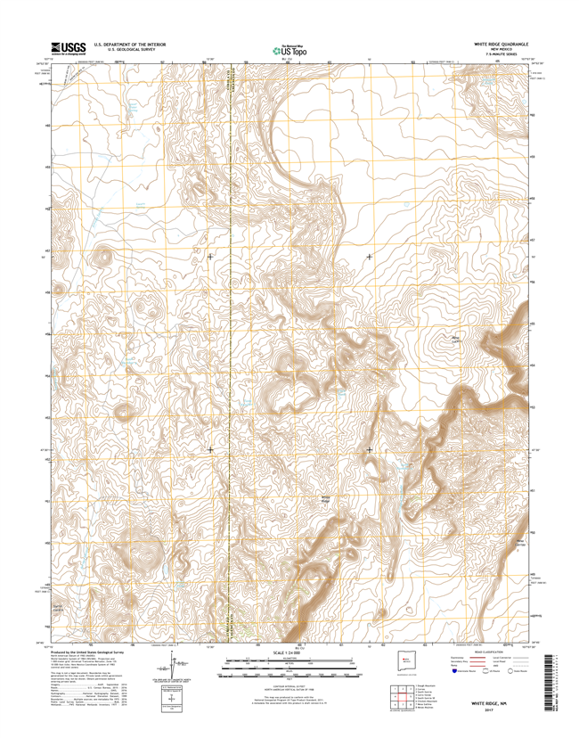 White Ridge New Mexico - 24k Topo Map