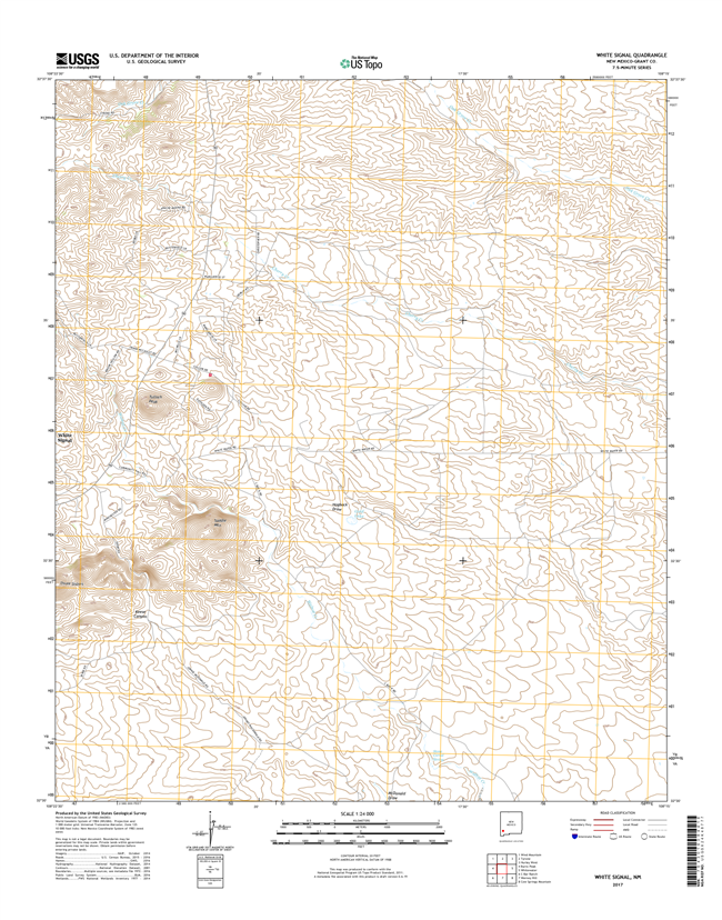 White Signal New Mexico - 24k Topo Map