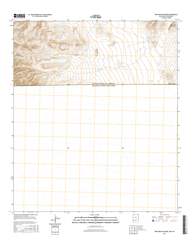 Whitewater Creek New Mexico - 24k Topo Map