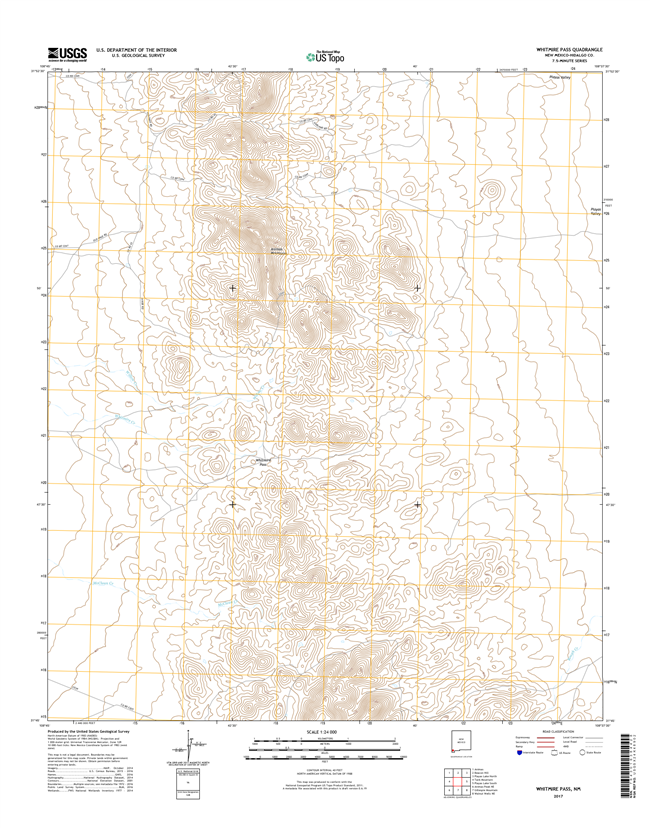Whitmire Pass New Mexico - 24k Topo Map
