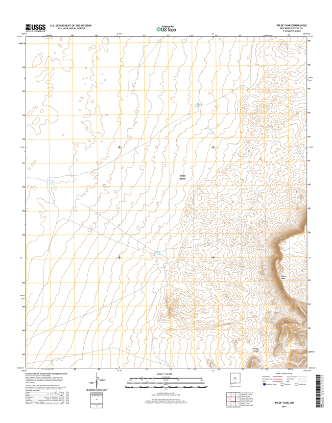 Wilde Tank New Mexico - 24k Topo Map